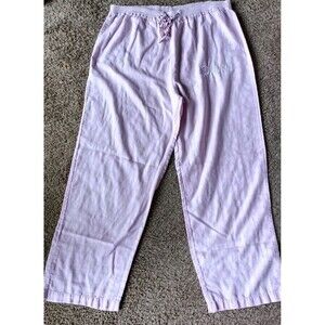 Washington Redskins Pajama Pants Reebok Size Medium Pink Plaid Logo Lounge Cozy